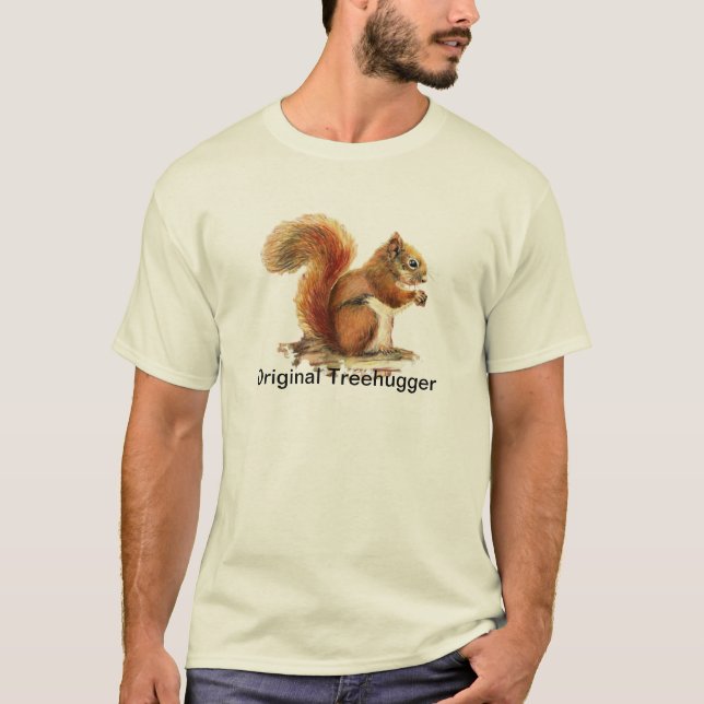 De ursprungliga Treehuggers Humor är ekorrar Tröja (Framsida)