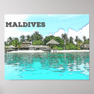 De vackra Maldives Poster