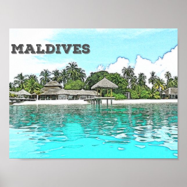 De vackra Maldives Poster (Framsidan)