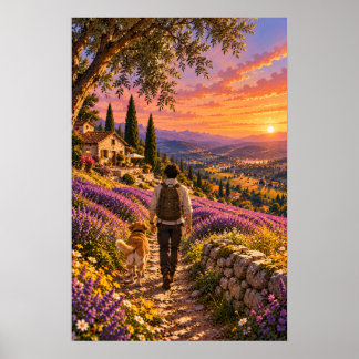 De vandrande lavendelfälten poster