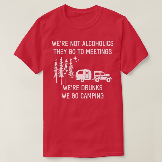 De var inte alkoholiker de gick till möten t shirt (Design framsida)