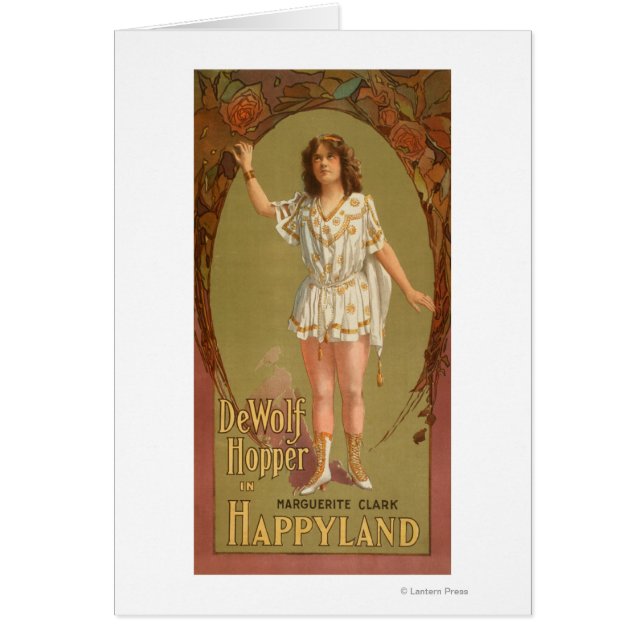 De Varg Hopper in Happyland Theater Poster Hälsningskort (Framsidan)
