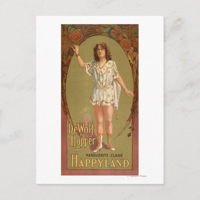 De Varg Hopper in Happyland Theater Poster Vykort (Framsida)