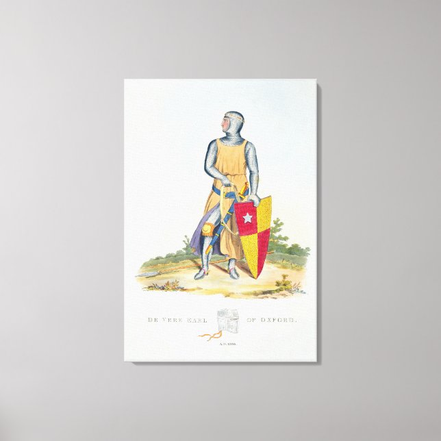 De Vere, Earl of Oxford, 1280, från "Ancient Armou Canvastryck (Framsida)