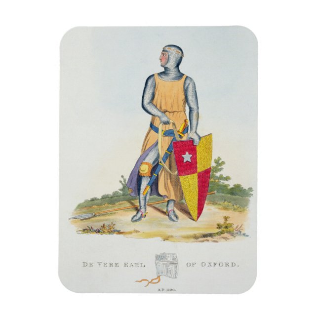De Vere, Earl of Oxford, 1280, från "Ancient Armou Magnet (Vertikal)