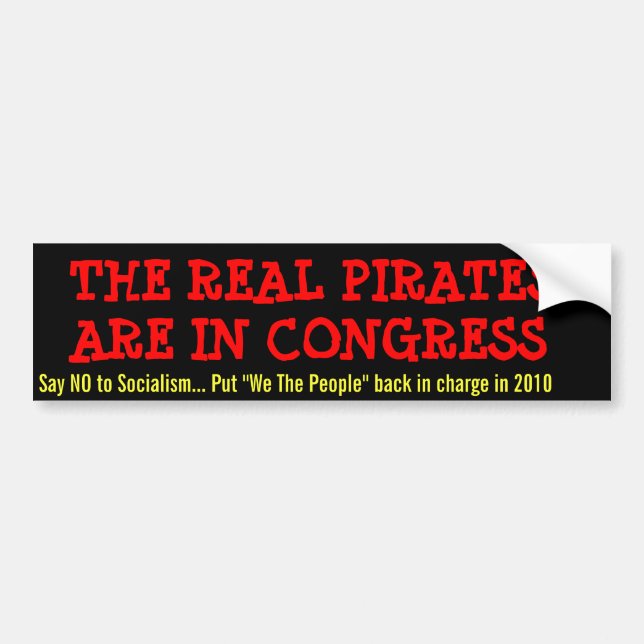 DE VERKLIGA PIRATERNA ÄR I KONGRESS, BILDEKAL (Framsidan)