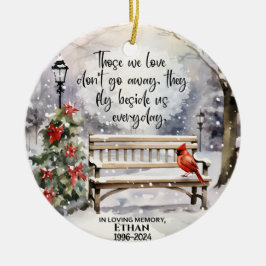 De vi kärlek går inte bort julgransprydnad keramik