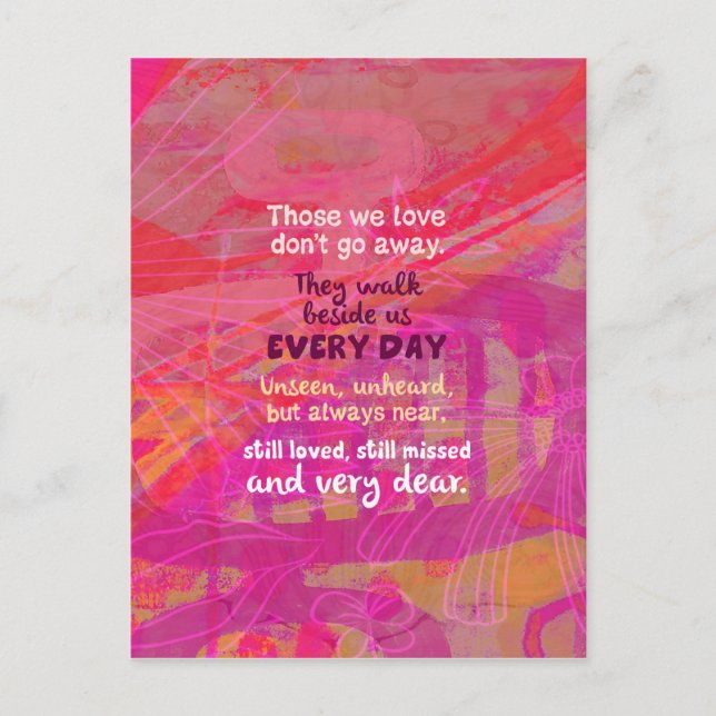 De vi Kärlek går inte bort Vykort (Framsida)