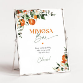De viktigaste klämmande citrusorangarna Mimosa pub Poster