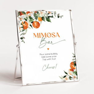De viktigaste klämmande citrusorangarna Mimosa pub Poster
