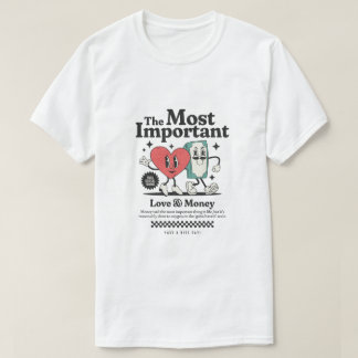 De viktigaste sakerna i livet – kärlek och pengar t shirt