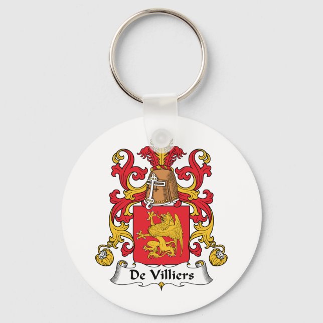 De Villiers Family Crest Nyckelring (Framsida)