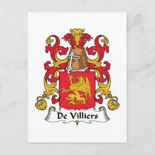 De Villiers Family Crest Vykort