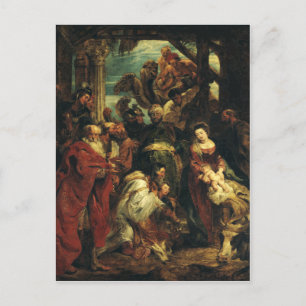 De vise männens tillbedjan av Peter Paul Rubens Vykort