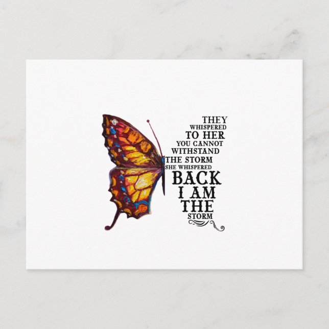 De viskade henne. Du kan inte stå emot stormen Vykort (Framsida)