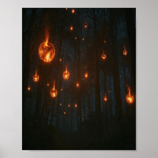 De viskande glöderna i den eviga lunden poster (Framsidan)