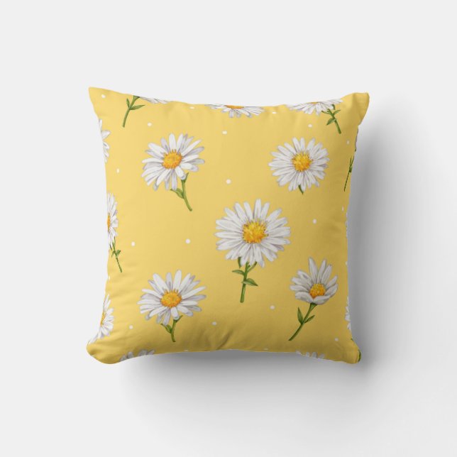 De vita daisyn blommor, de estetiska daisyn kudde (Framsida)