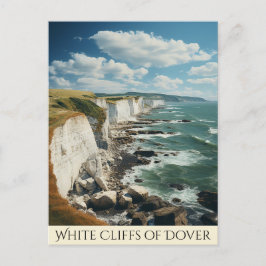 De vita klipporna Teckning | Dover England Vykort