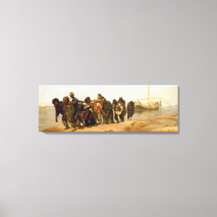 De Volga båtuthyrarna vid Ilya Repin slågen in Canvastryck