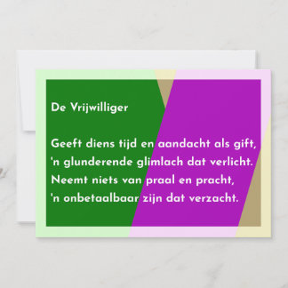 De Vrijwilliger Tack Kort