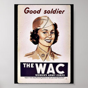 De Wac kvinna kåren för armé Poster