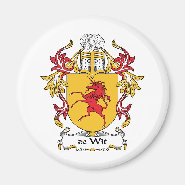 de Wit Family Crest Magnet (Framsidan)