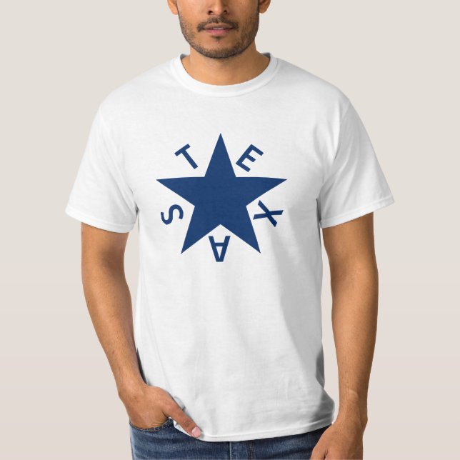 De Zavala (första republiken Texas Flagga) T-Sh T Shirt (Framsida)