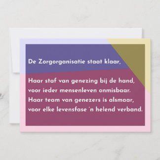 De Zorgorganisatie staat klaar Tack Kort