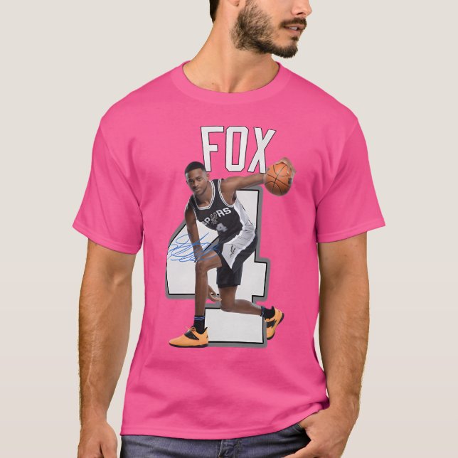 De'Aaron Fox 4 San Antonio T Shirt (Framsida)