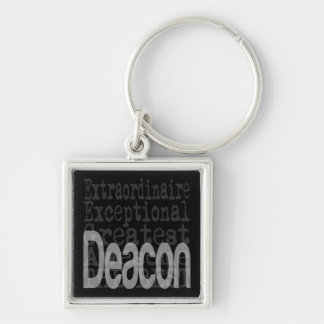 Deacon Extraordinaire Fyrkantig Silverfärgad Nyckelring
