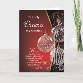Deacon jul Bible Quote Ornaments Kort