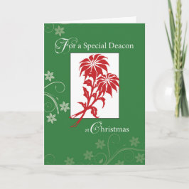 Deacon, jul Poinsettias Helgkort