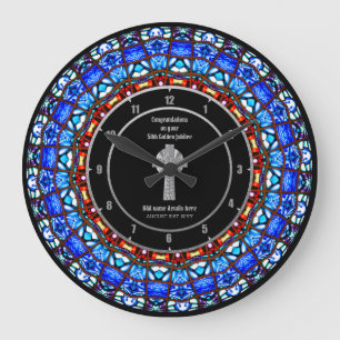 Deacon Minister Ordination-årsdagen StachedGlas Stor Klocka
