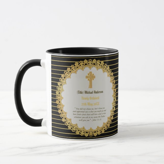 DEACON Newly Ordached Verse Gift minnesstund Mugg (Vänster)