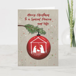 Deacon och frun Jul Ornamet hos Manger Kort