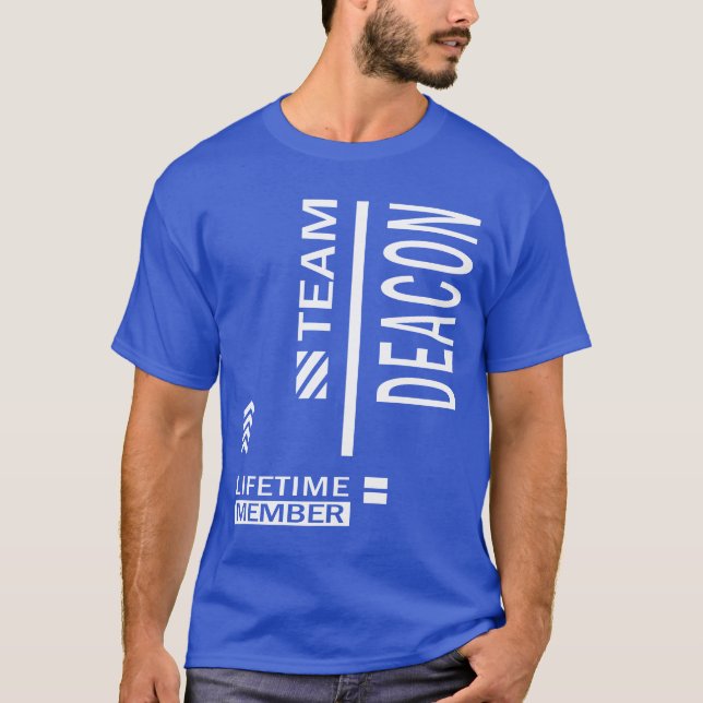 Deacon Personlig Namn Birthday Gift T Shirt (Framsida)