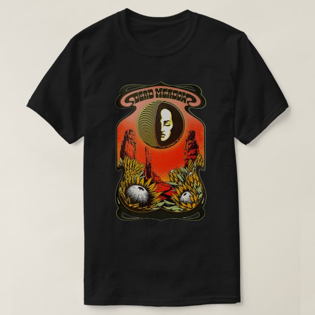 Dead ängslig, psykedelisk, färgstark design t shirt (Design framsida)