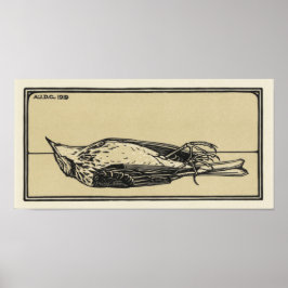 Dead Bird av Julie de Graag Art nouveau Poster