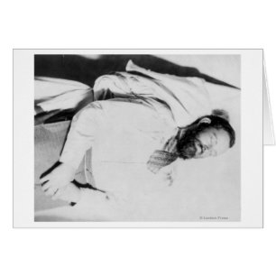 Dead Body of Outlaw Jesse James Photograph Hälsningskort