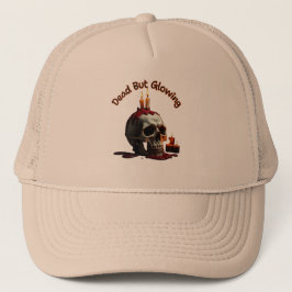 Dead but Glowing truckers Hat-Día de los Muertos Keps