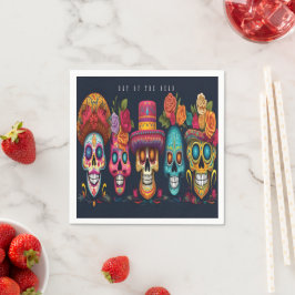 Dead Day Party Sugar Skull Halloween Helgdag Pappersservett