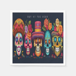 Dead Day Party Sugar Skull Halloween Helgdag Pappersservett