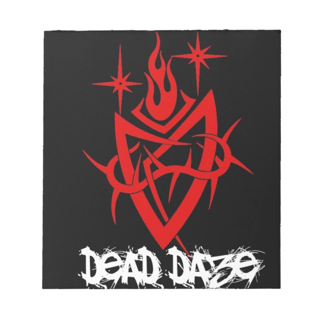 Dead Daze Tribal Heart Anteckningsblock (Framsida)