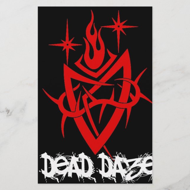 Dead Daze Tribal Heart Brevpapper (Framsida)