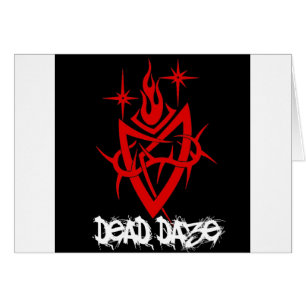 Dead Daze Tribal Heart Hälsningskort
