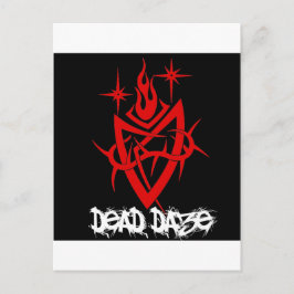 Dead Daze Tribal Heart Vykort