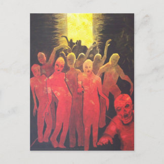 Dead End Zombie Hoard mörk fasor Art Postcard Vykort