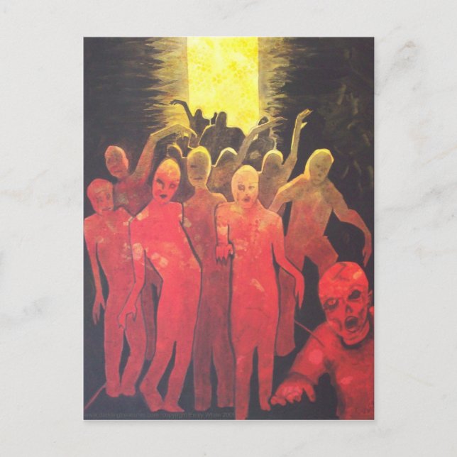 Dead End Zombie Hoard mörk fasor Art Postcard Vykort (Framsida)
