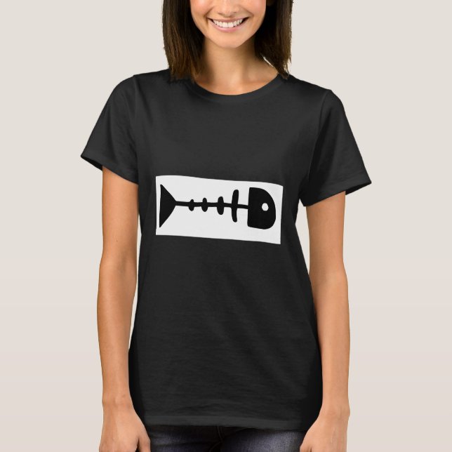 Dead Fish Skeleton T Shirt (Framsida)