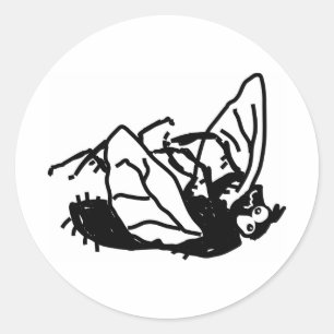 Dead Fly Runt Klistermärke